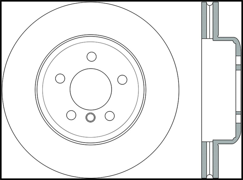 Sport StopTech Cross Drilled Brake Rotor 128.34124L (Front Left), 1 Pack