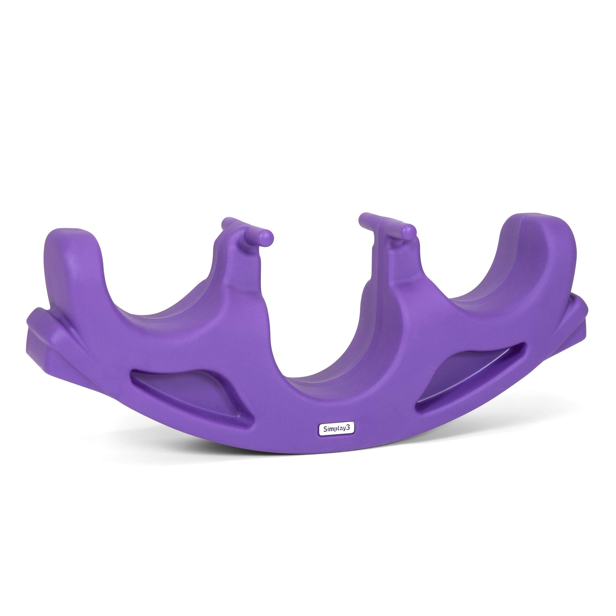 Simplay3 Teeter Totter Rock and Roll Seesaw - Rocking Fun for Two Toddlers or Kids Ages 18 Months to 5 Yrs- Purple, Made in USA
