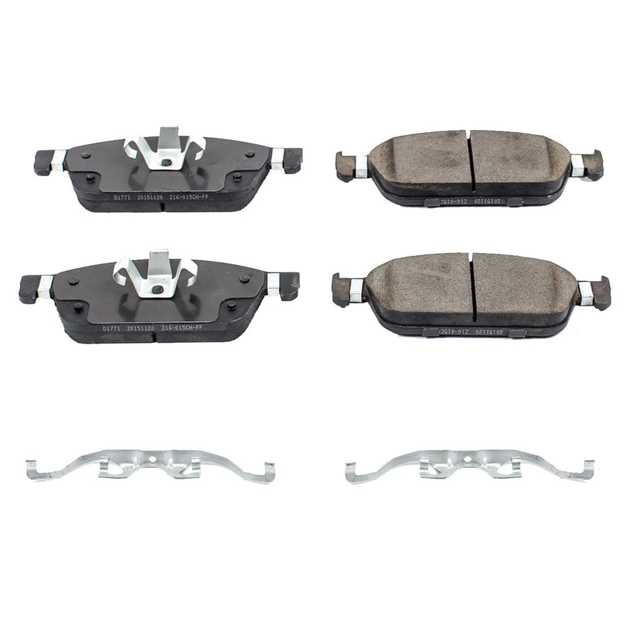 Power Stop Brake Kit Front For Ford Focus 2015-18 | Lincoln MKC 2015-19 - Ceramic Brake Pads With Installation Hardware, 17-1771