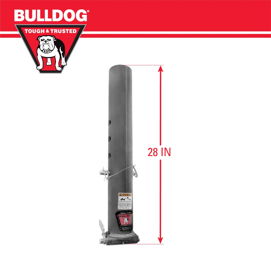 Gooseneck Bulldog 0287610300 Coupler, 2-5/16 Inch Diameter, 4 in. Diameter x 27.2 Inch Inner Tube Only, Cast Locking Plates, 20,000 lbs. Capacity, Round, Raw