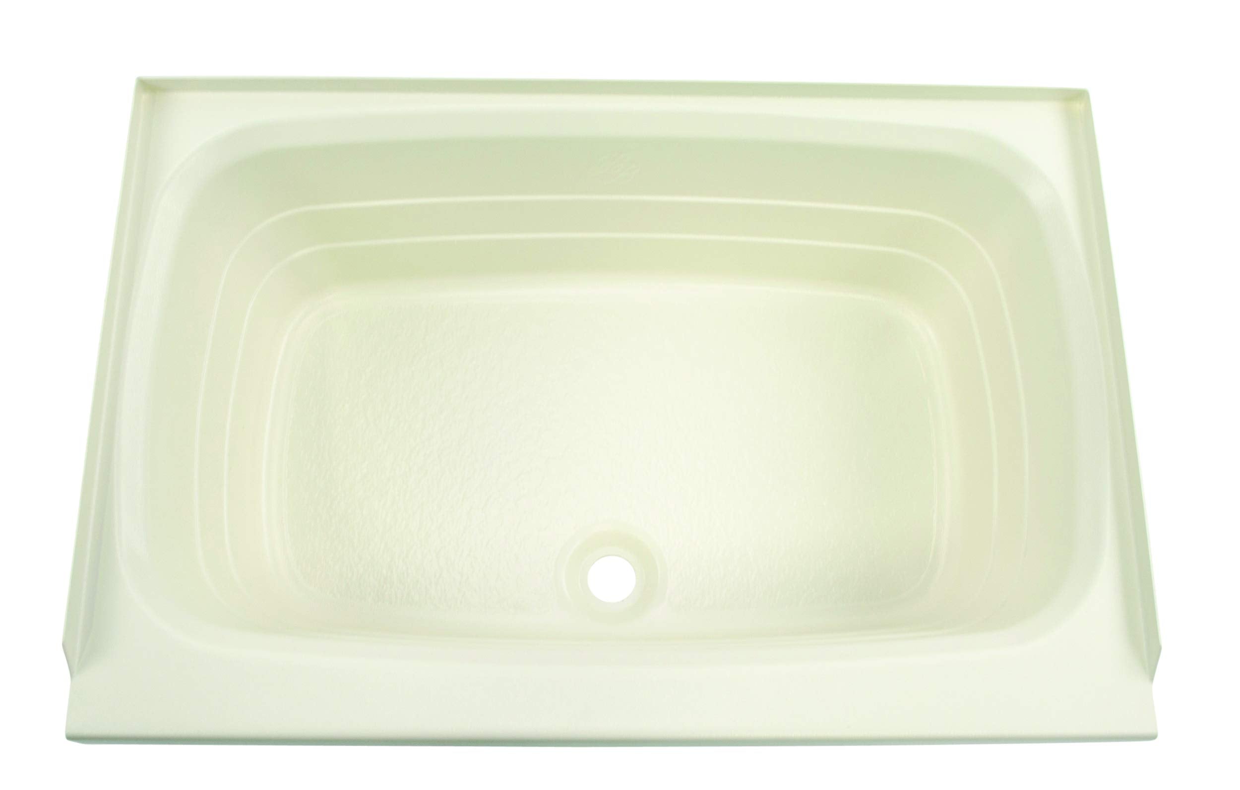 24" x 36" Lippert Replacement Parchment Bathtub with Center Drain, Scratch-Resistant ABS Acrylic for RVs, Travel Trailers, 5th Wheels, Motorhomes - P2436CDSPK
