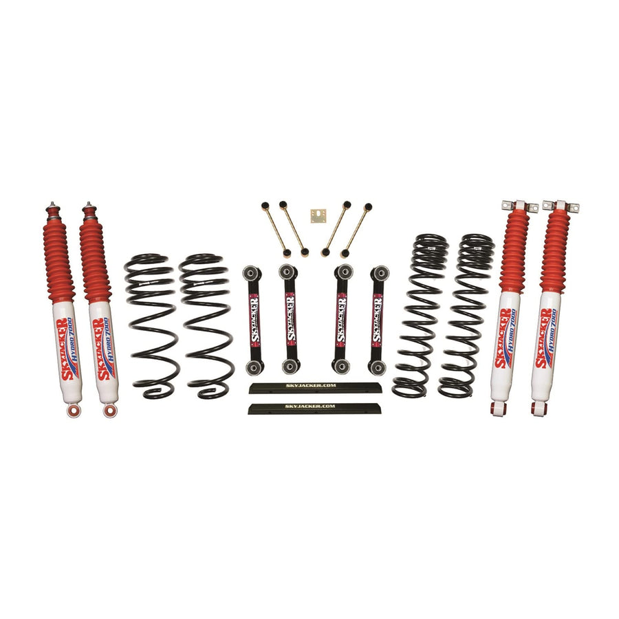 Skyjacker Dual Rate 4.0 Inch Long Travel Suspension Lift Kit with Hydro 7000 Shocks and Lower Control Arms