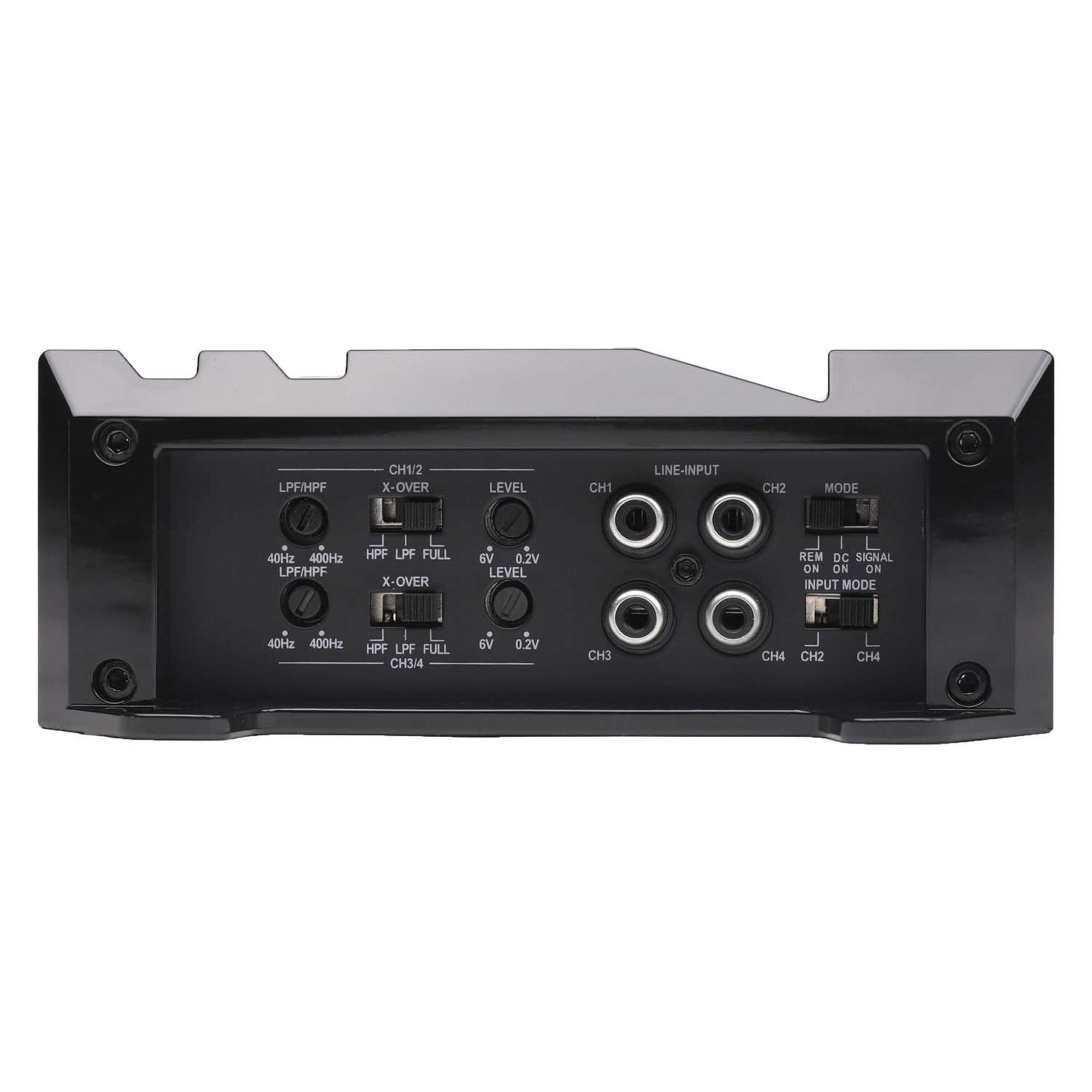 MB Quart 400 Watt Formula 1 Ohm Stable 4 Channel Full Range Class Q1 Car Audio Mobile Amplifier with Bass Remote, FA2-400.4, Black