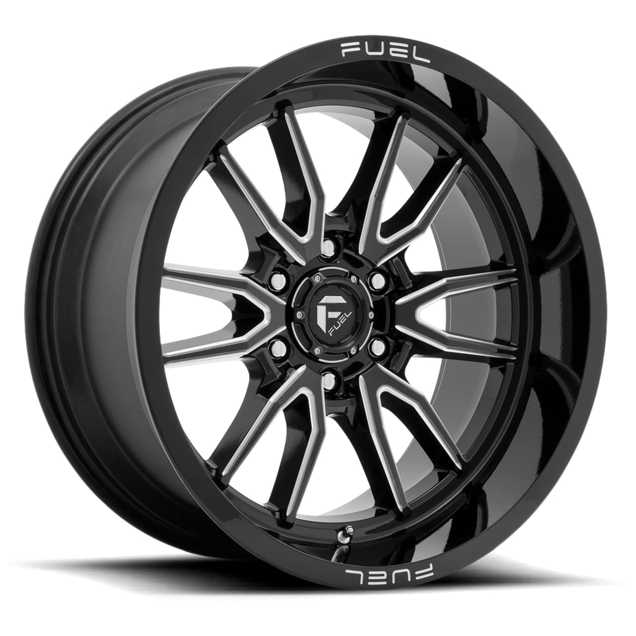 CLASH FUEL OFF-ROAD 24X12 6X135 4.77-44mm GLOSS BLACK MILLED - D76124208947