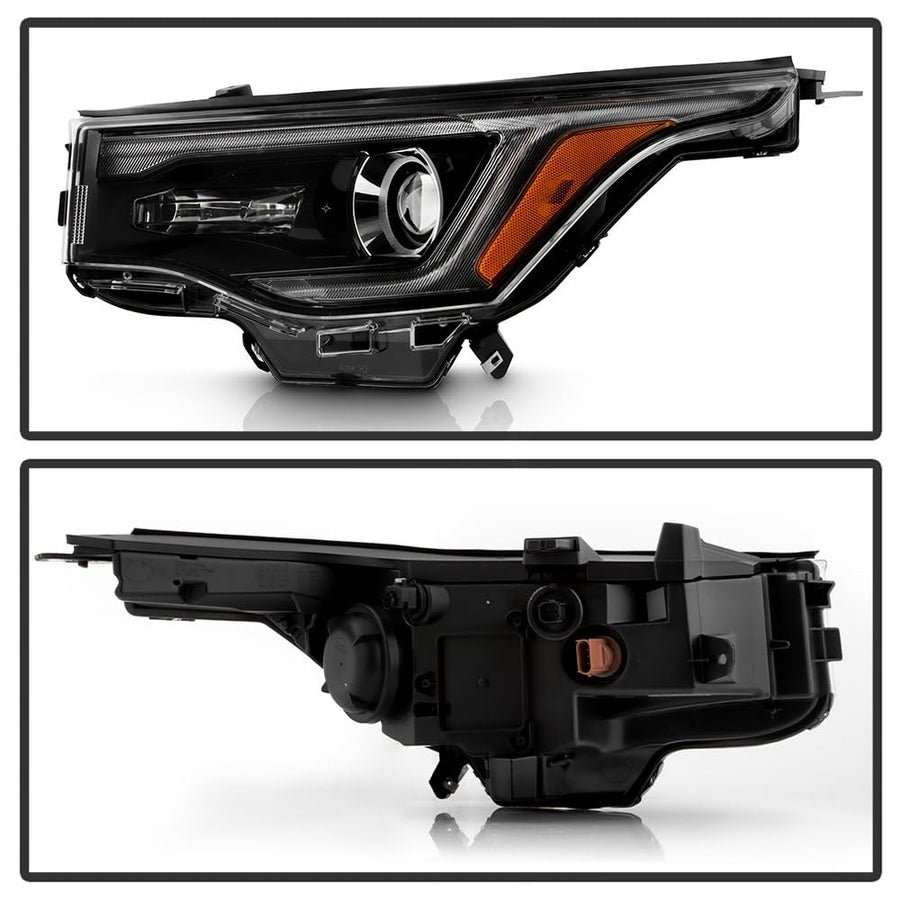 GMC Acadia 17-19 w/LED DRL Halogen High/Low Beam Black Housing Spyder Headlight - OE Left