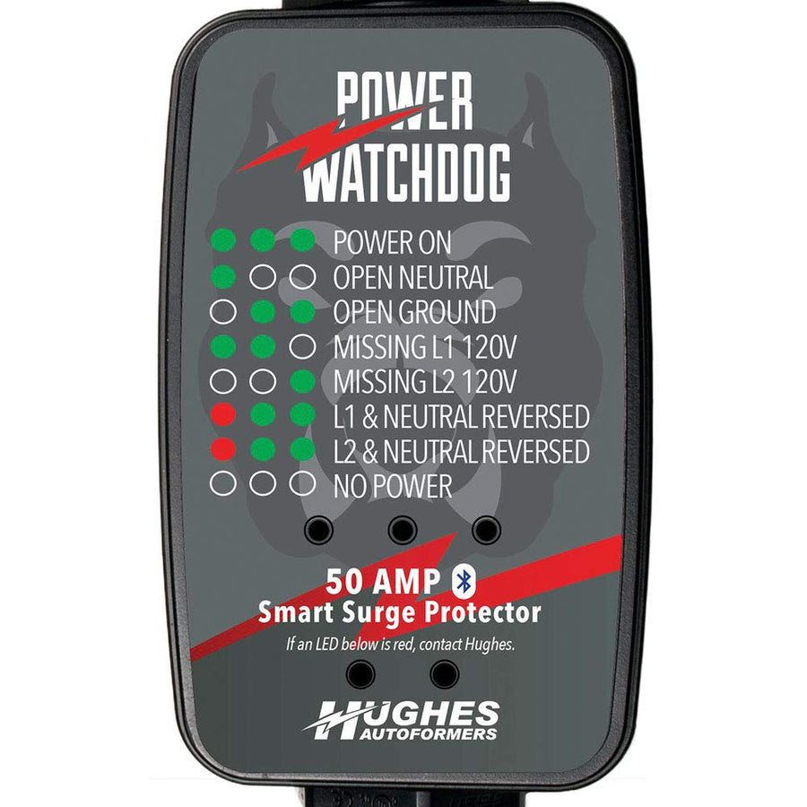 Smart RV Power Watchdog PWD50 Portable Surge Protector 50 Amp - Patented Bluetooth Connectivity - Monitor Voltage/Amperage/Wattage - IP65 Water-Resistant