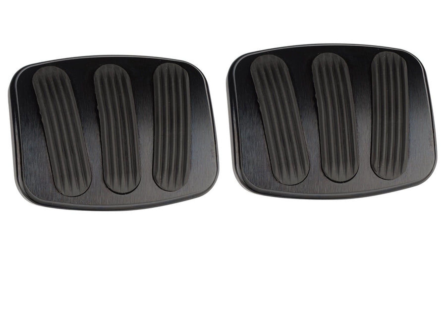 Midnight Series Lokar XBAG-6185 Black Billet Aluminum Curved Brake/Clutch Pad with Rubber Insert