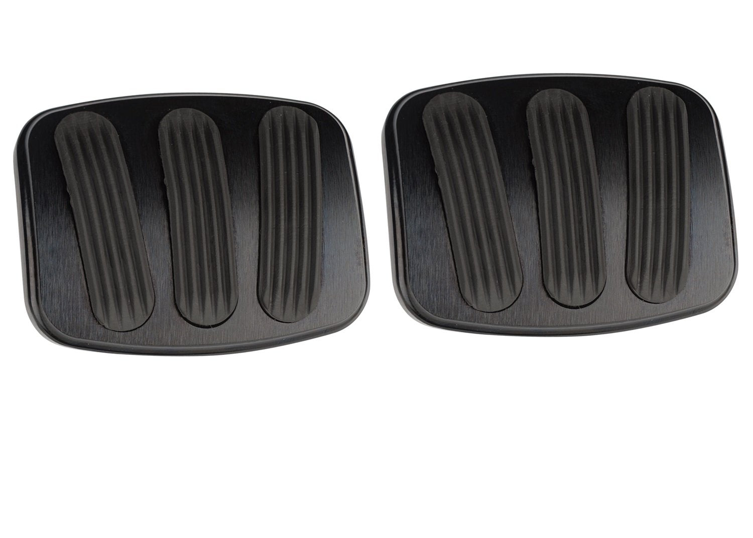 Midnight Series Lokar XBAG-6185 Black Billet Aluminum Curved Brake/Clutch Pad with Rubber Insert