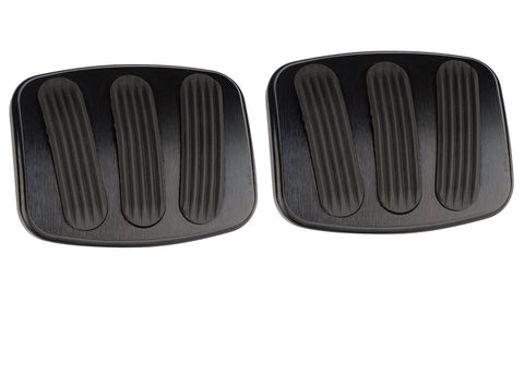 Midnight Series Lokar XBAG-6185 Black Billet Aluminum Curved Brake/Clutch Pad with Rubber Insert