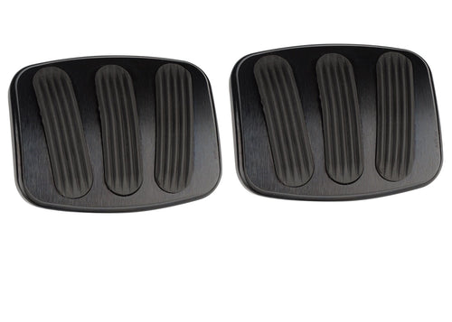 Midnight Series Lokar XBAG-6185 Black Billet Aluminum Curved Brake/Clutch Pad with Rubber Insert