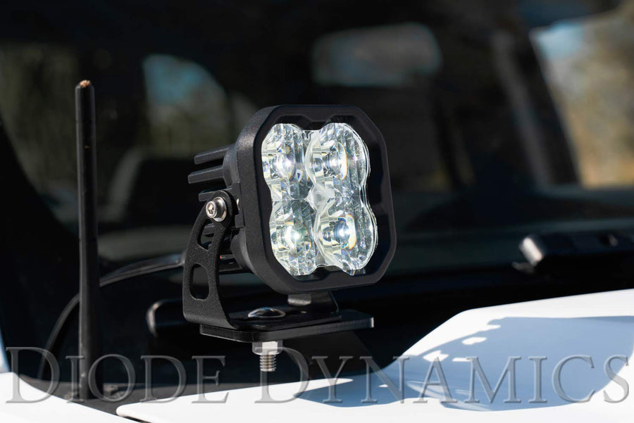 Diode Dynamics Backlit Stage Series Ditch Light Kit compatible with GMC Sierra 1500 2014-2019, C2 1.0 Sport Yellow Combo