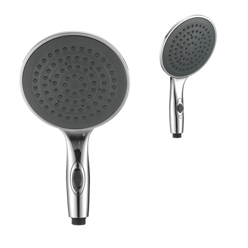 Luxury Dura Faucet (DF-SA434-CP) 6” Rain Shower Wand for RVs – Chrome, Single Function Handheld Shower Head with Eco-Friendly On/Off Switch, Lightweight, Lead-Free, Easy Install, 2.5 GPM