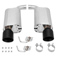 Mishimoto Street MMEXH-MUS8-15ASBK Exhaust Fits Ford Mustang GT 2015+ Black Tips