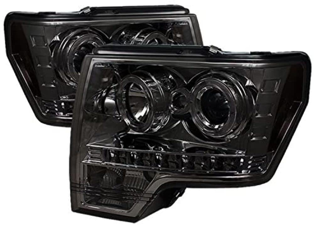 LED Halo Spyder Auto Projector Headlights Chrome/Smoked 5010254