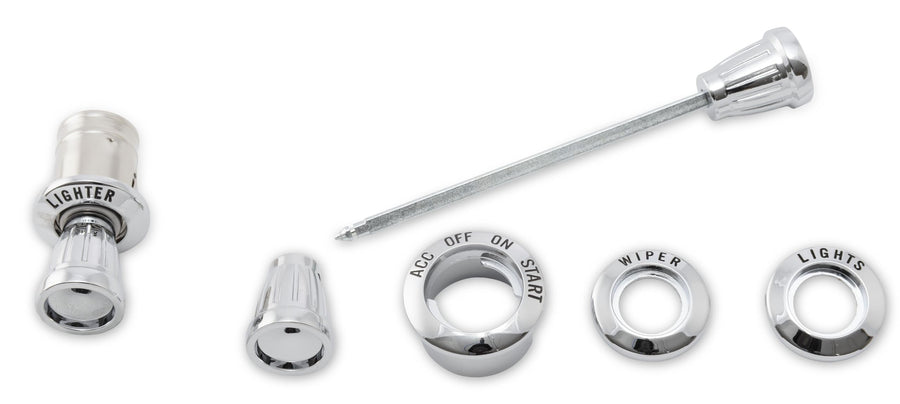Chrome Dash Bezel and Knob Kit Scott Drake, Compatible with 1965-1966 Ford Mustang, Model C5ZZ-10852-K
