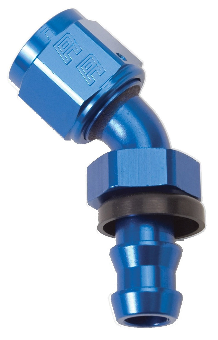 Russell Edelbrock 624100 Twist-Lok Red/Blue Anodized Aluminum -10AN 45-Degree Hose End