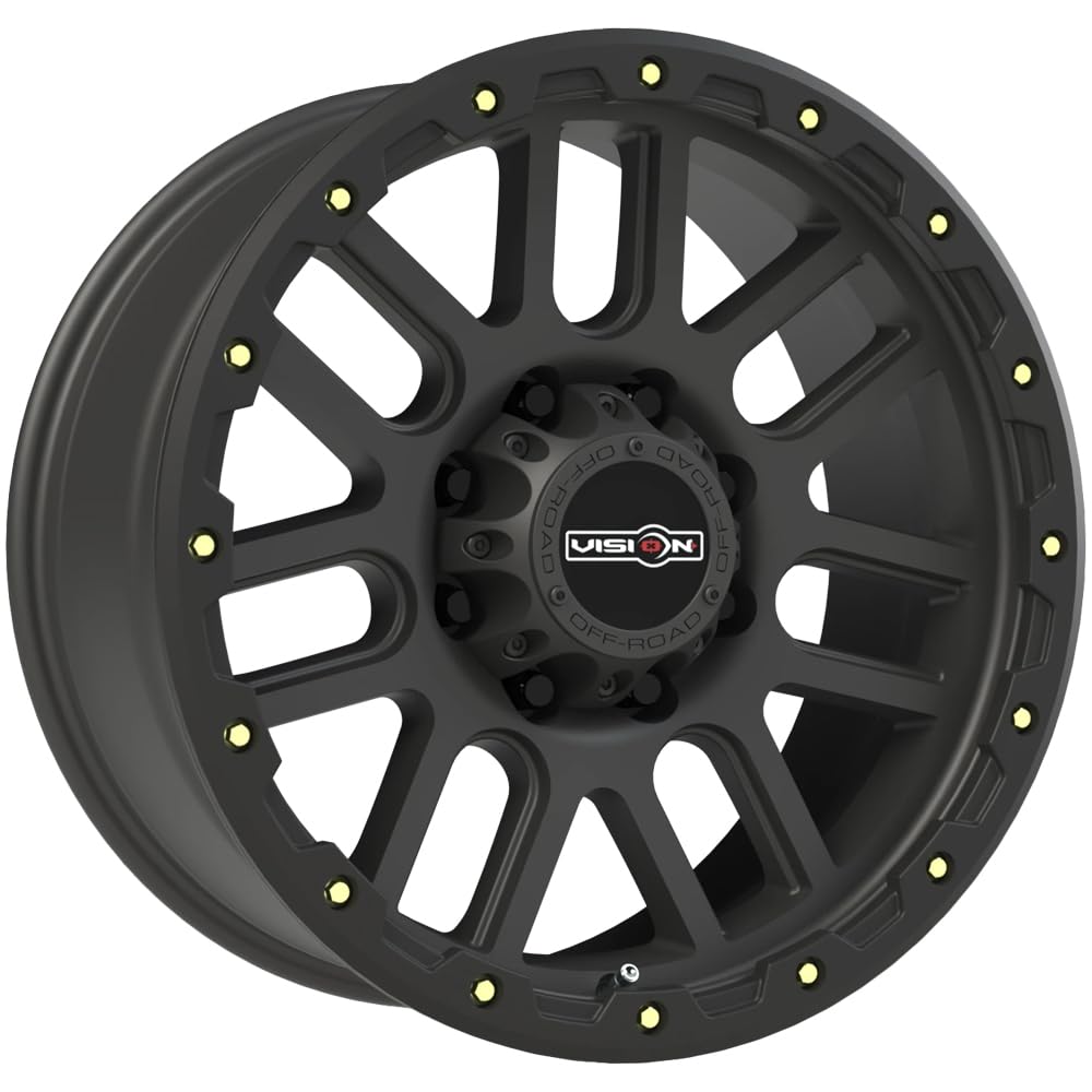 Nemesis Vision 17x9 Black Wheel / Rim 8x6.5 with a -12mm Offset and a 125.2 Hub Bore. Partnumber 111-7981MB-12