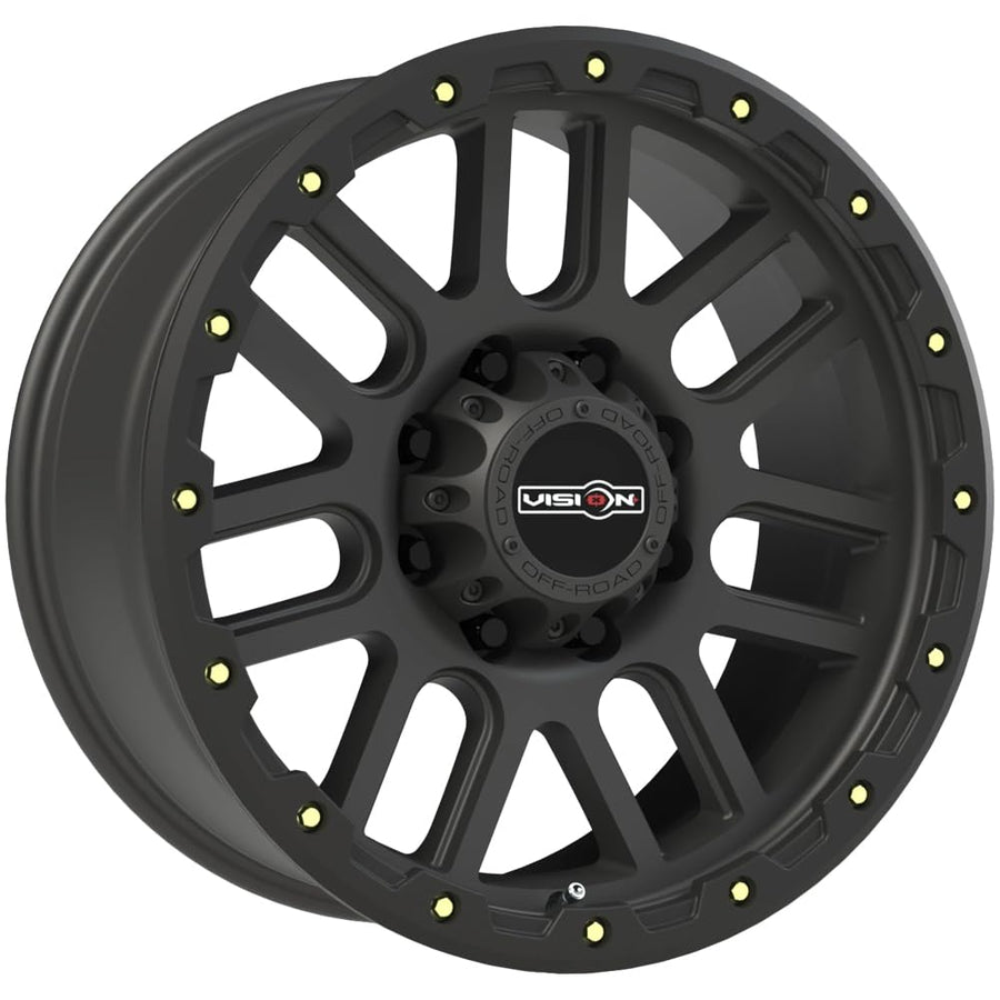 Nemesis Vision 17x9 Black Wheel / Rim 8x6.5 with a -12mm Offset and a 125.2 Hub Bore. Partnumber 111-7981MB-12