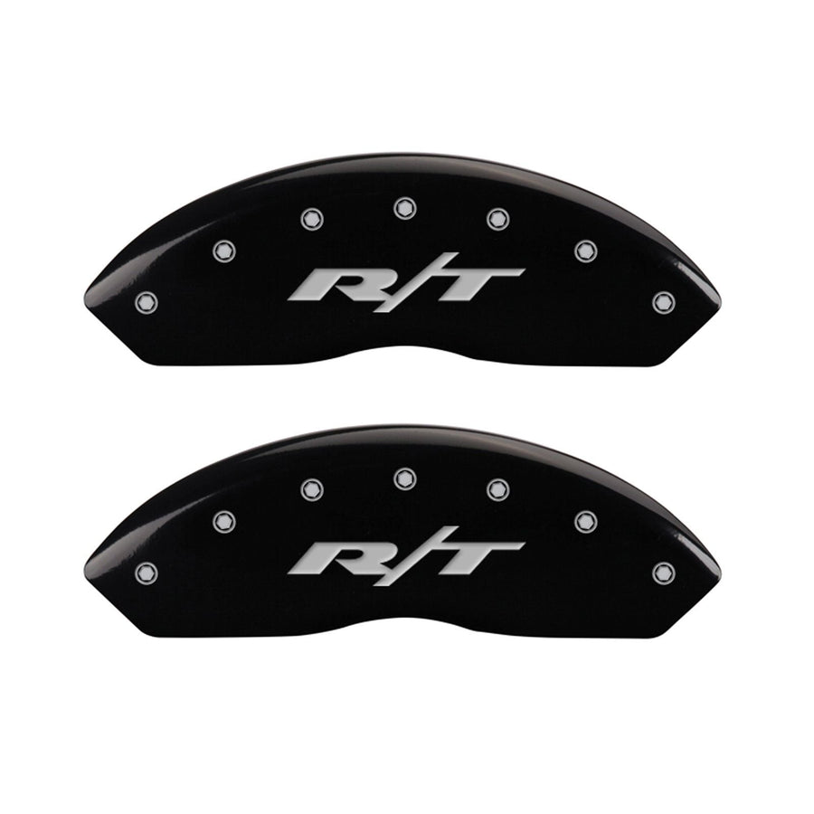 MGP Caliper Covers 12200SRT1BK Brake Covers Black Fits 2011-2019 Dodge Journey/Grand Caravan (Dual Piston Front Caliper) 'RT' Engraved (Set of 4)