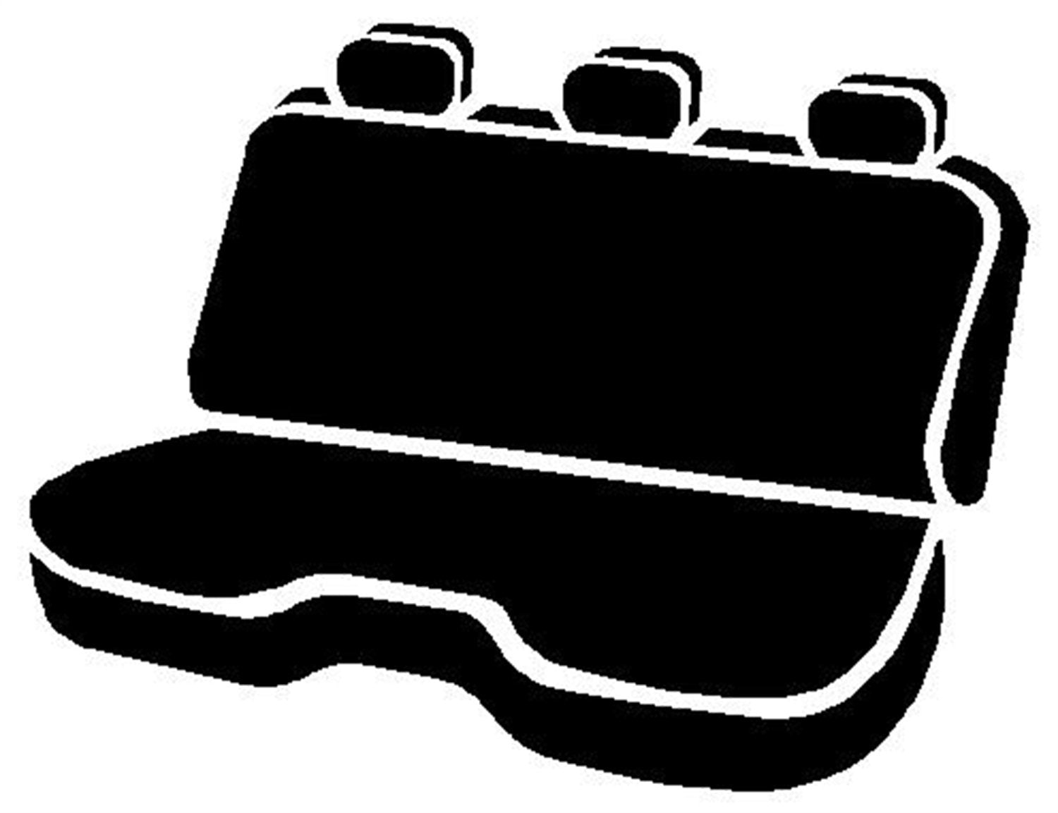 Custom Fit FIA SL62-40 RED Rear Seat Cover Bench Seat - Leatherette (Black w/Red Center Panel)
