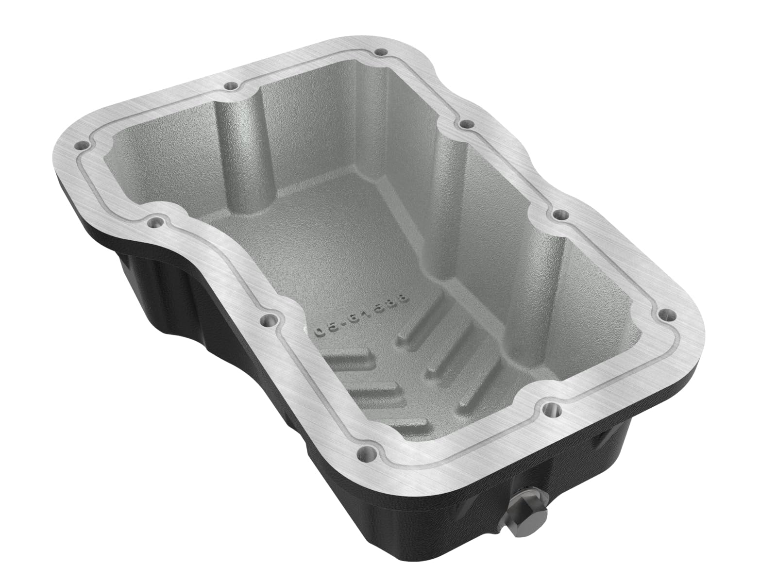 aFe Power Transmission Pan Pro Series Black w/Machined Fins Fit Jeep Wrangler (JL) 18-25 L4-2.0L (t) 46-71400B