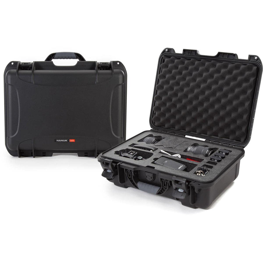 Waterproof Nanuk 925 Hard Case Carry-on with Foam Insert for Canon, Nikon - 1 DSLR Body and Lens/Lenses - Black