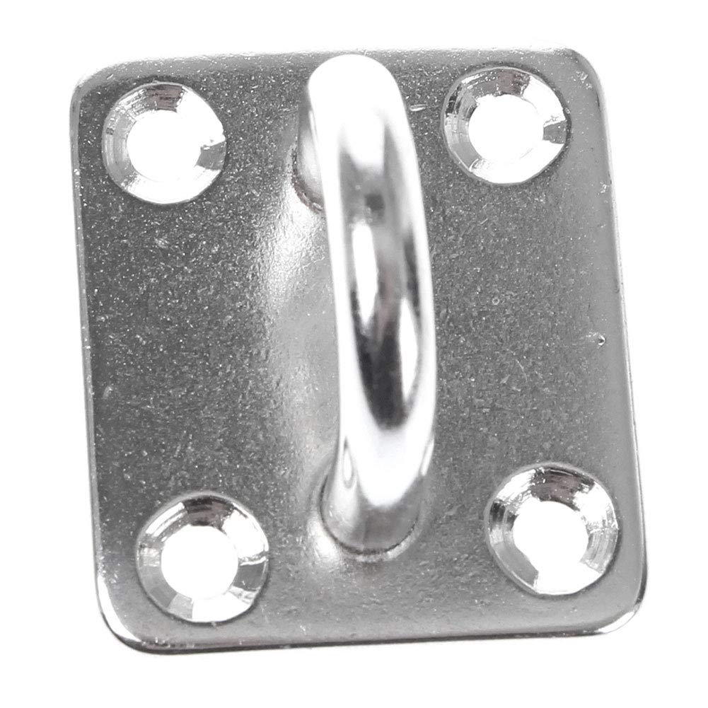 Eye Plate Kathleen0 4 Holes Rectangle Yacht Accessories Marine pe Fixing Hardware with Ring Boat Deck Stainless Steel