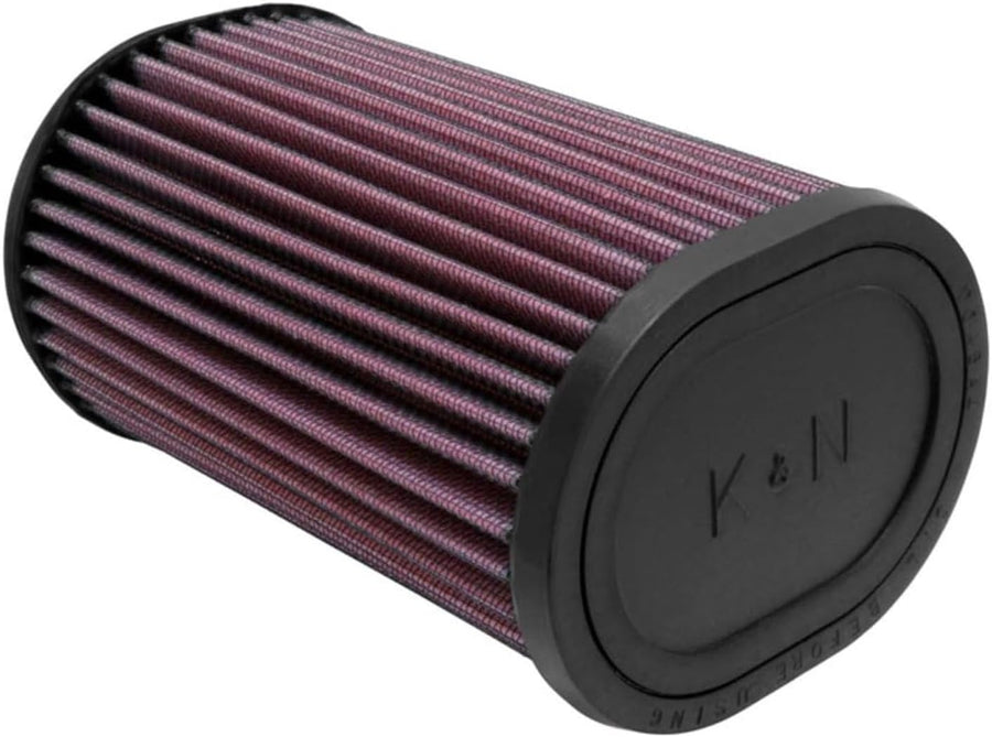 High-Flow K&N Original Lifetime Universal Clamp-On Air Filter: High Performance, Premium, Washable: Flange Diameter: 2.4375 In, Filter Height: 7 In, Flange Length: 1.25 In, Shape: Oval, RU-1390
