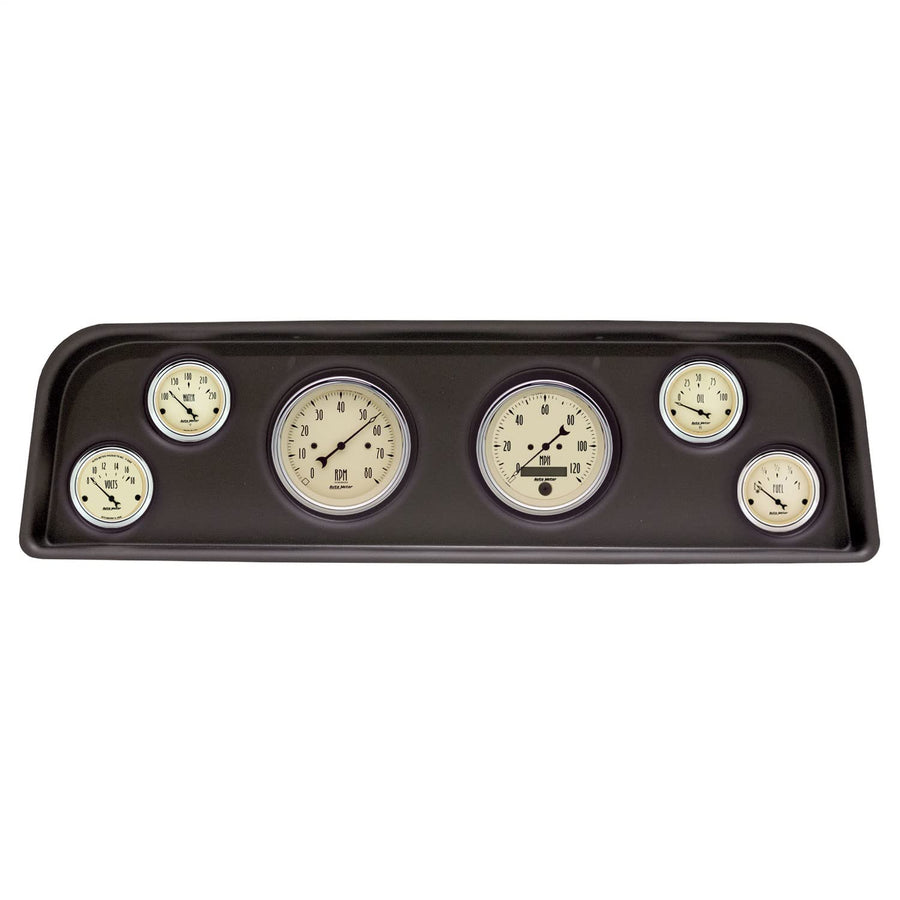 AUTO METER Direct Fit Dash Kit 2104-02, (3 3/8" X2, 2 1/16" X4), Gmc Truck C/K/Suburban 60-66, Antique Beige