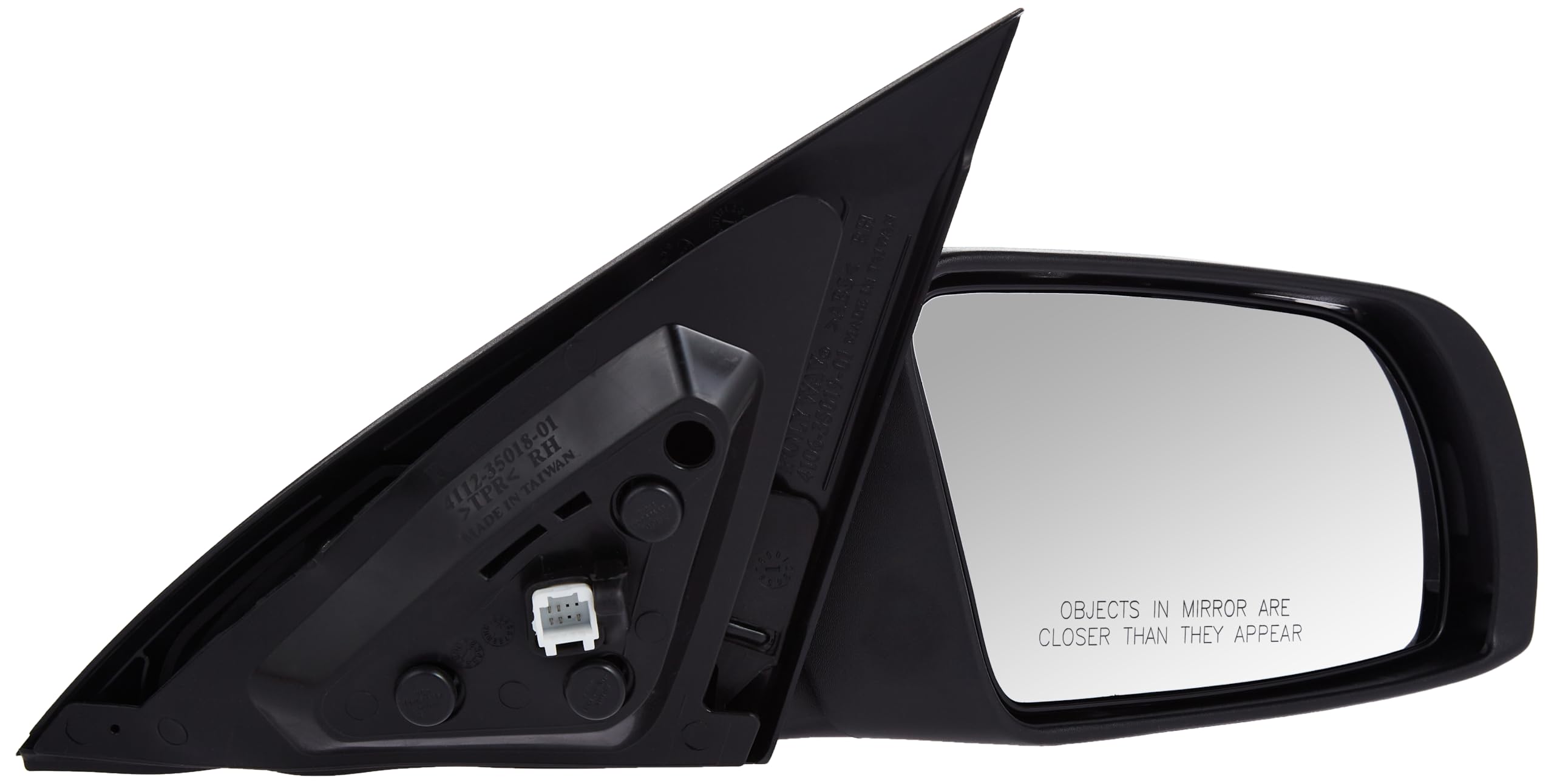 Fit System Passenger Side Mirror 68599N for Nissan Altima Sedan, Textured Black, PTM Cover, w/Turn Signal, Foldaway, Power