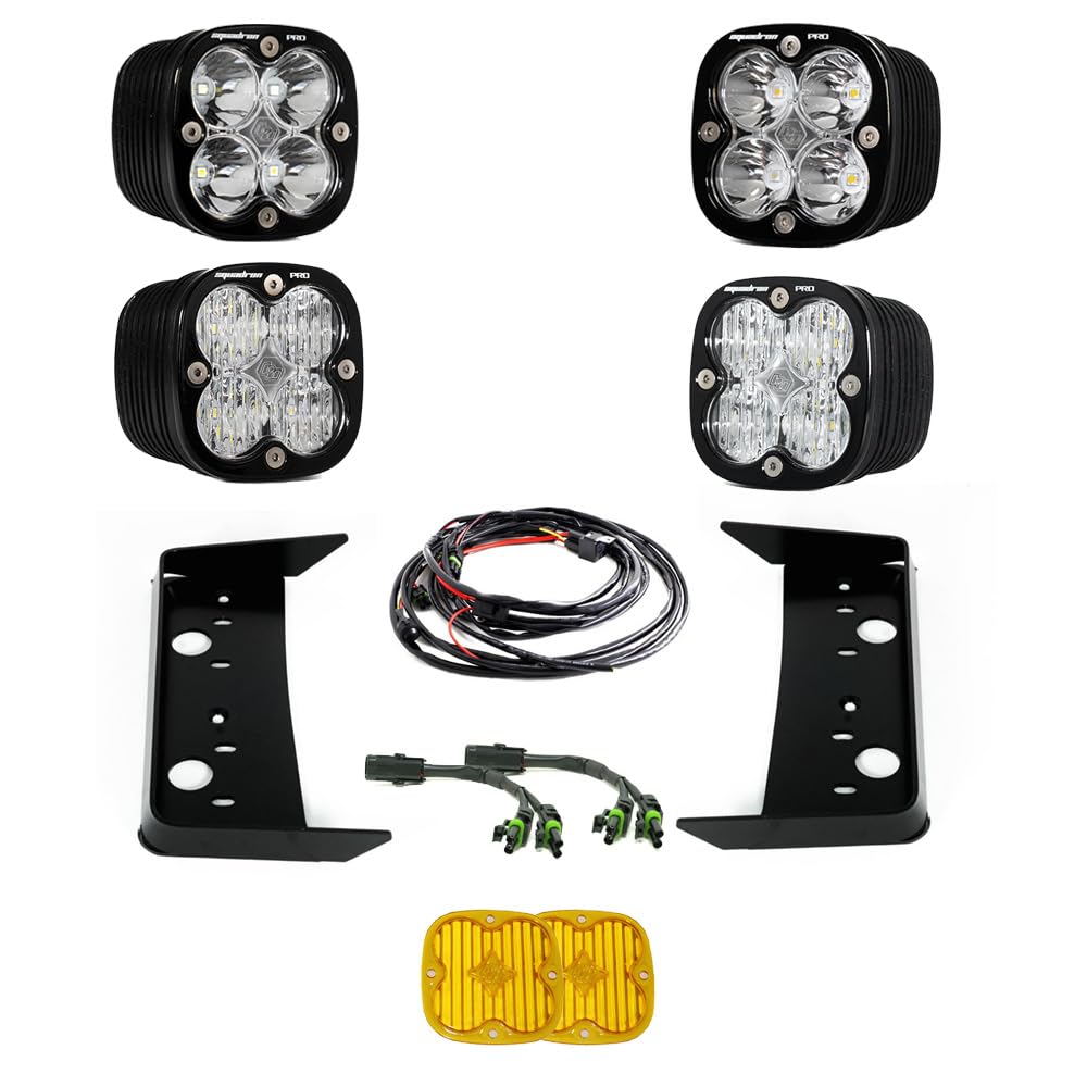 Baja Designs LED Vent Light Kit Squadron Pro for Toyota Tundra 2022+ Truck - Includes 4 LED Lights, Wiring Harness (Multi-Pattern; Clear)