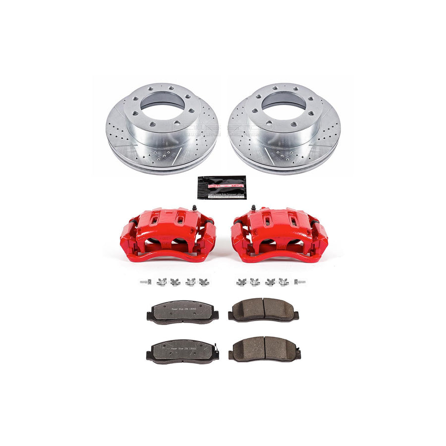 Brake Kit Power Stop KC5412A-36 with Caliper (Front Truck and Tow), 1 Pack For Ford F-350 Super Duty 2011 [Model Specific]