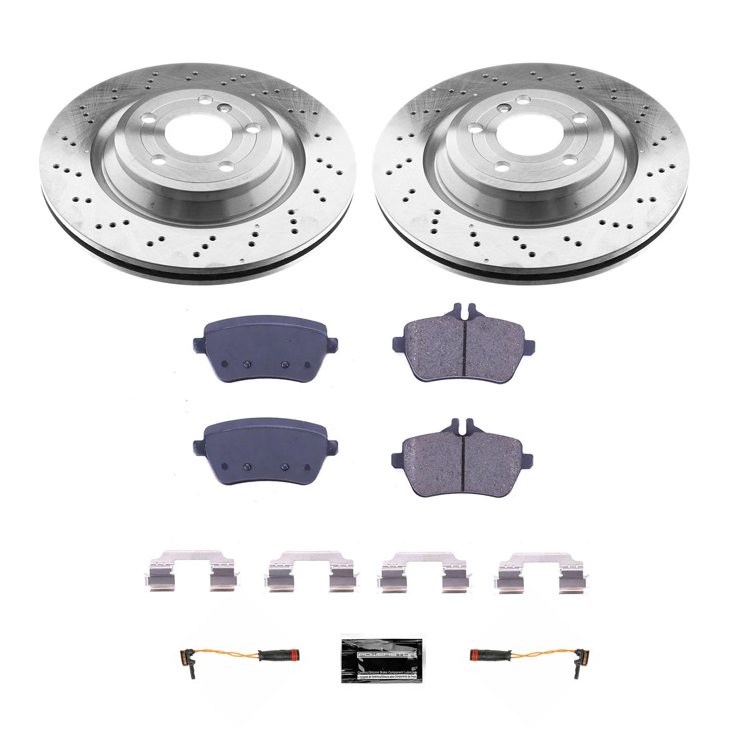 Power Stop KOE7859 Rear Replacement Brake Kit-OE Brake Rotors & Ceramic Brake Pads For Mercedes-Benz SL400, Mercedes-Benz SL450, Mercedes-Benz SL550 [Model Specific]