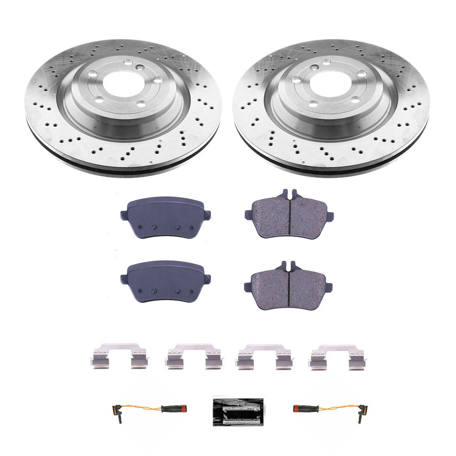 Power Stop KOE7859 Rear Replacement Brake Kit-OE Brake Rotors & Ceramic Brake Pads For Mercedes-Benz SL400, Mercedes-Benz SL450, Mercedes-Benz SL550 [Model Specific]