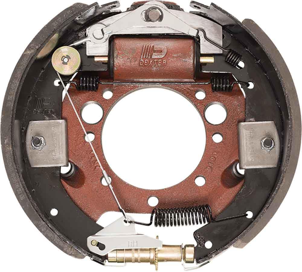 Right Hand Dexter K23-407-00 AXLE Complete 12-1/4X5 Hydraulic Duo-SERVO Forward SELF-Adjust Brake Assembly (15K)