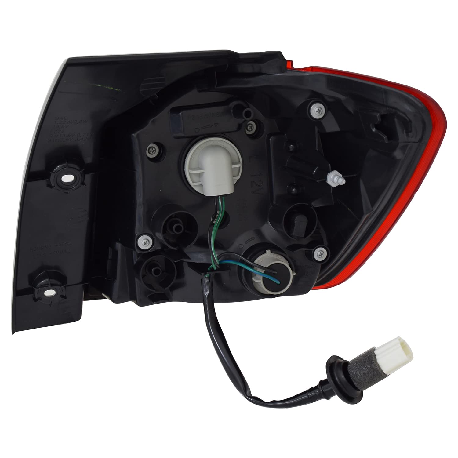 Left TYC Tail Light Assembly Compatible with 2011-2019 Mitsubishi Outlander