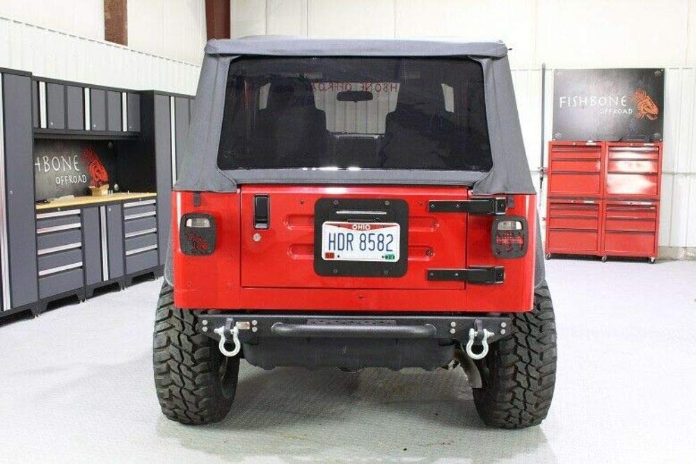 Jeep Rear Bumper W/Step Fishbone Offroad 97-06 Wrangler TJ Piranha Series FB22072