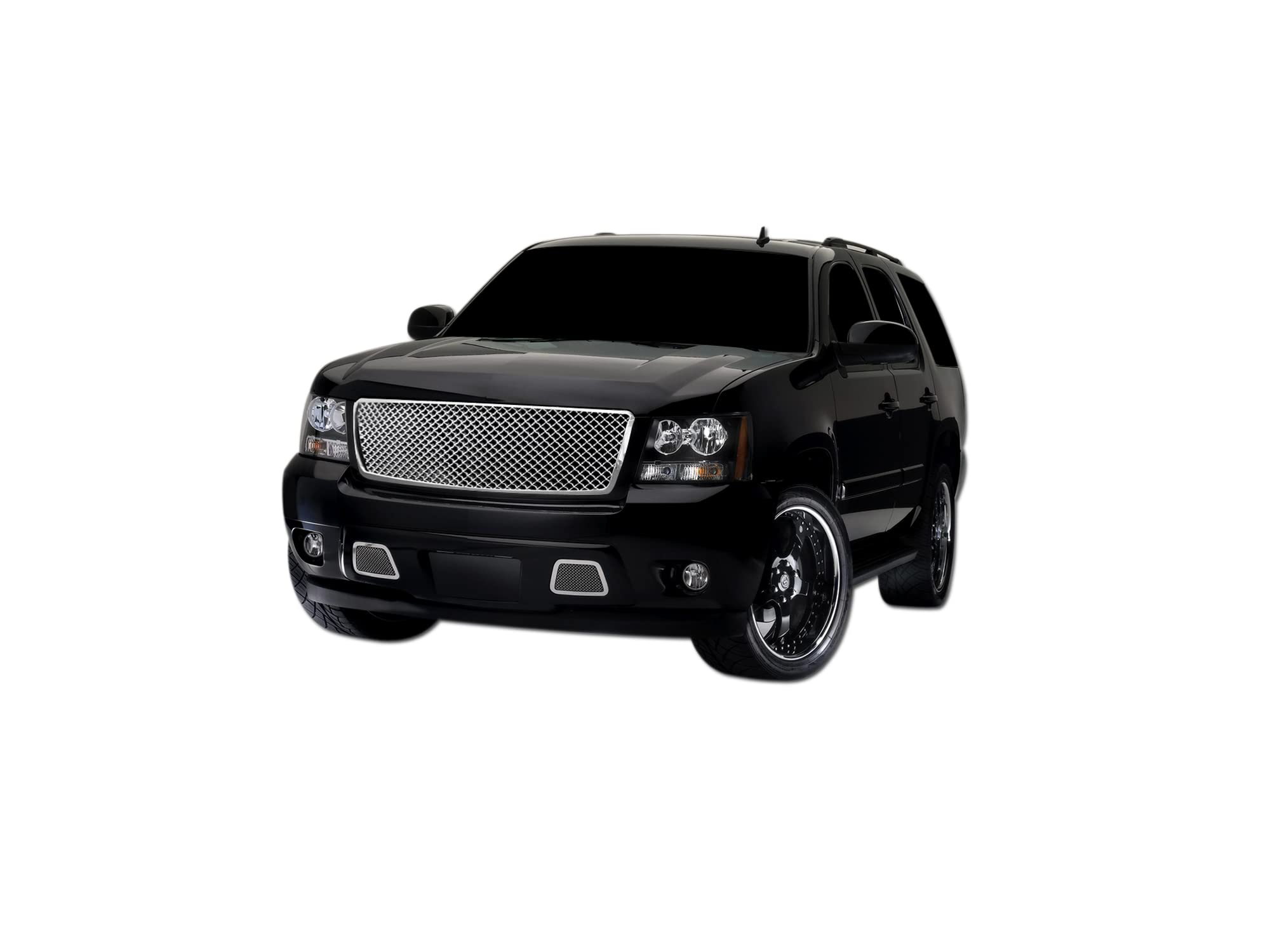 7146990 Armordillo USA Chrome Mesh Front Hood Grille Fits 2007-2014 Chevy Avalanche