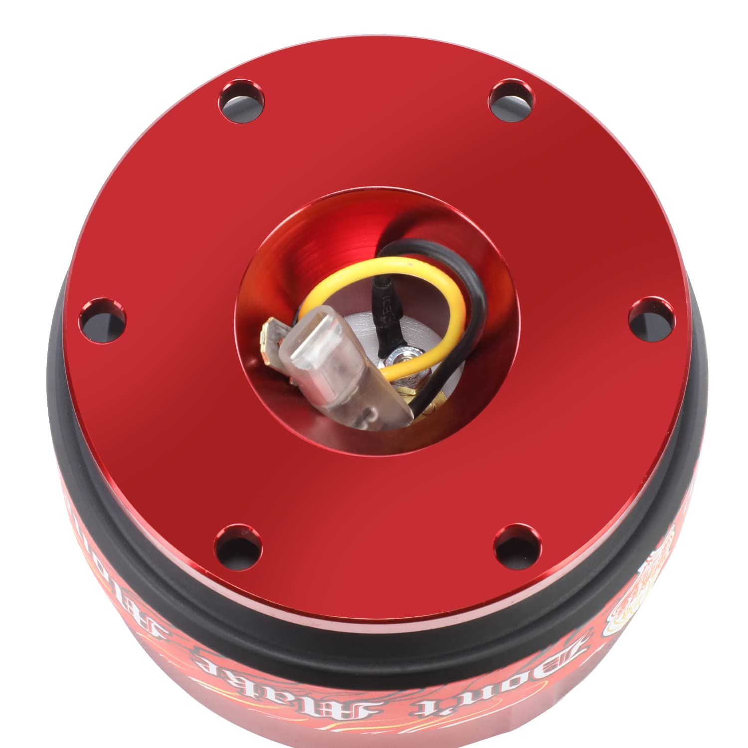 GEN 2.0 NRG Innovations Steering Wheel Quick Release Adapter, With Mounting Bolts & Allen Key, 6 X 70mm / 6 x 74mm Bolt Pattern, Red Body/Red ring with Litteral Collab, NRG-SRK-200RD-LITT