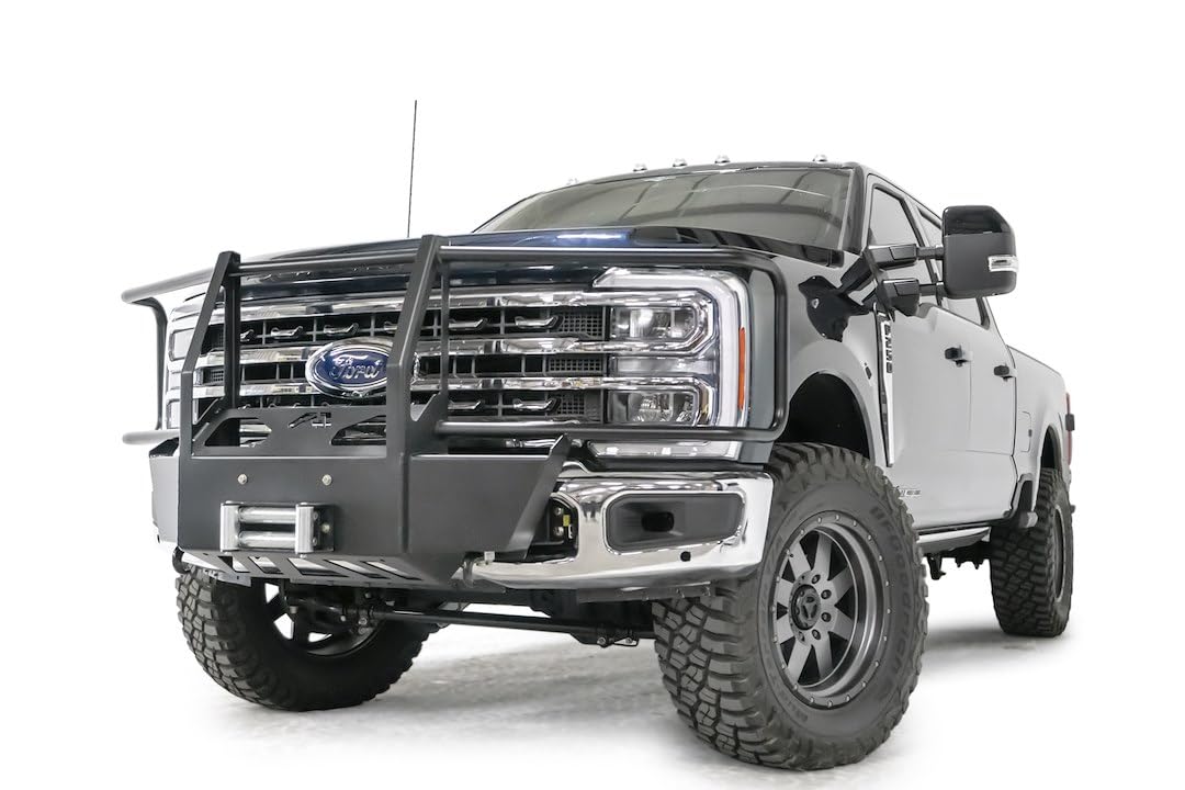 Fab Fours Winch Mount FS23-N5970-1 fits 23-23 Ford F-250 Super Duty - w/Full Grill Guard - Matte Black