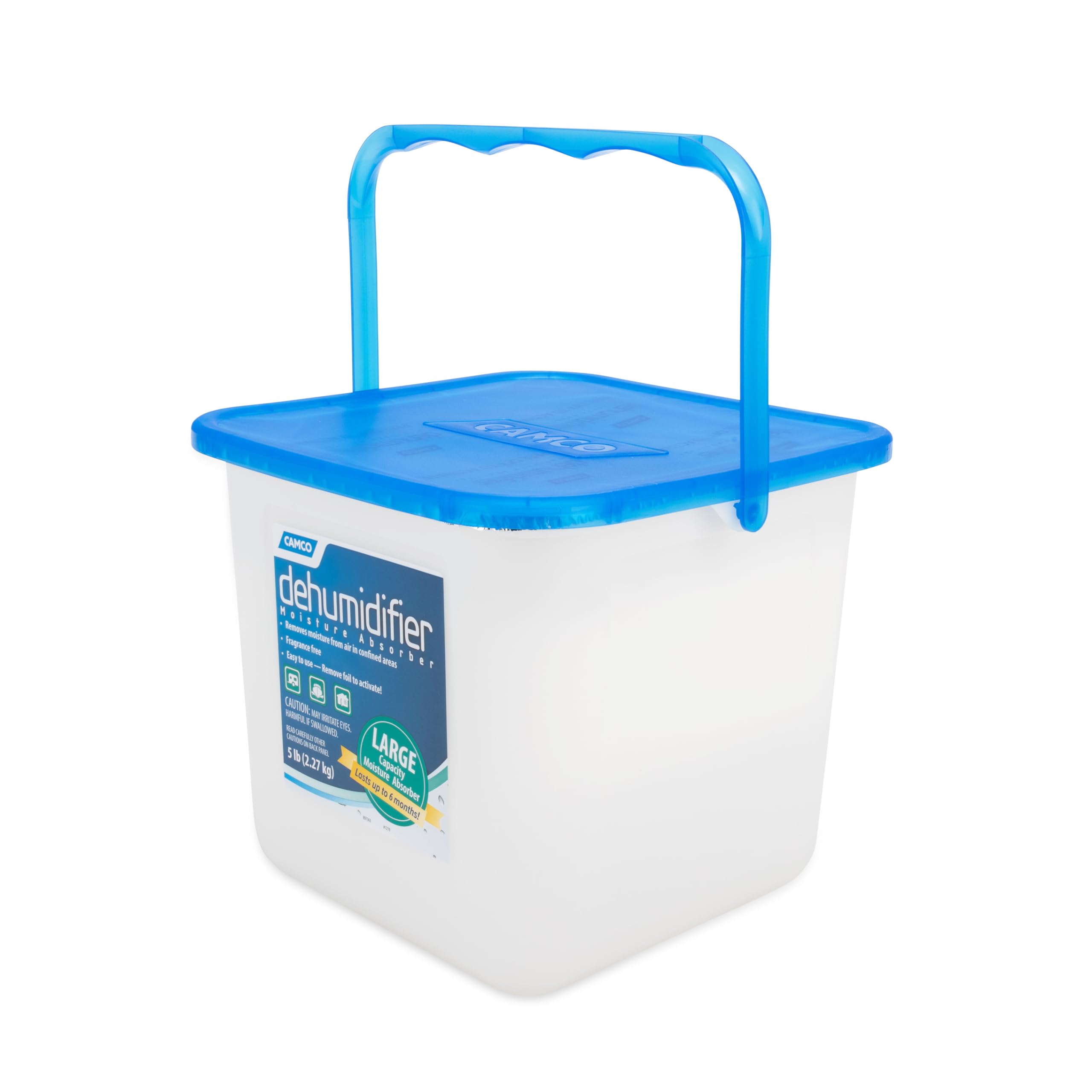 Moisture Absorber Camco Bucket - Features Fast-Acting Moisture-Absorbing Agent - No-Fragrance Beads – Use with RV Storage, Camper Organization & More (44282)