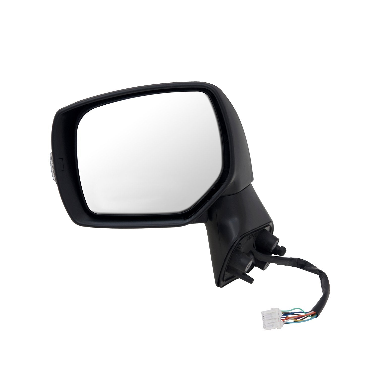 Driver Side Fit System Mirror for Subaru Forester, Textured Black w/PTM Cover, w/Turn Signal, Foldaway, w/o Memory, w/o Blind spot Detection, Heated Power (71006U)