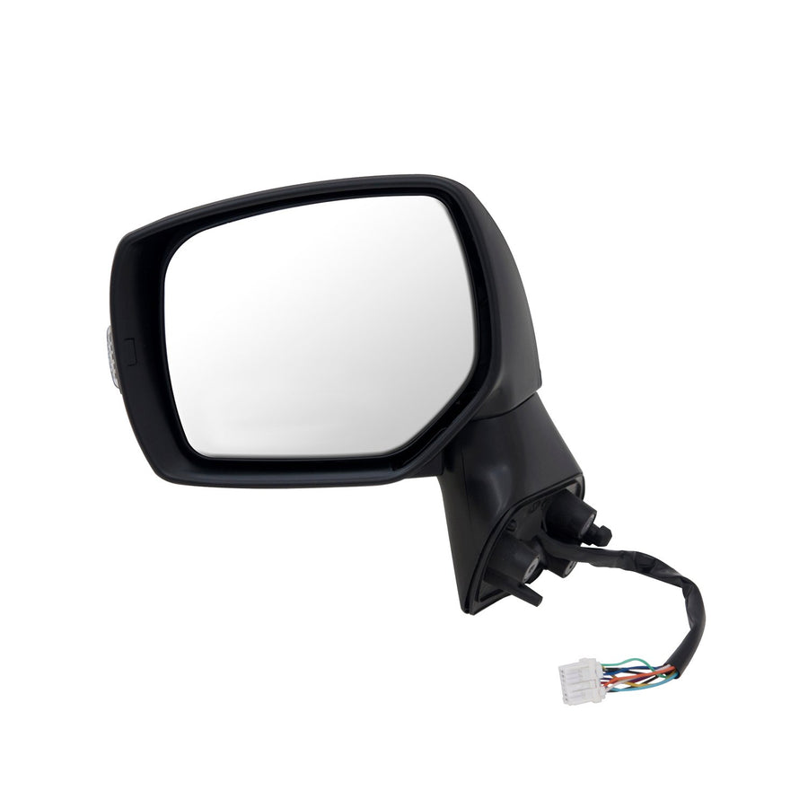 Driver Side Fit System Mirror for Subaru Forester, Textured Black w/PTM Cover, w/Turn Signal, Foldaway, w/o Memory, w/o Blind spot Detection, Heated Power (71006U)
