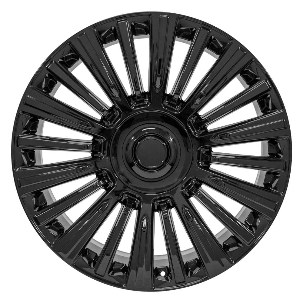 24 Inch OE Wheels CA92 Rim Fits Escalade Premium Luxury Platinum Style 6x139.7 24x10 Gloss Black - Hollander 4876 (1)