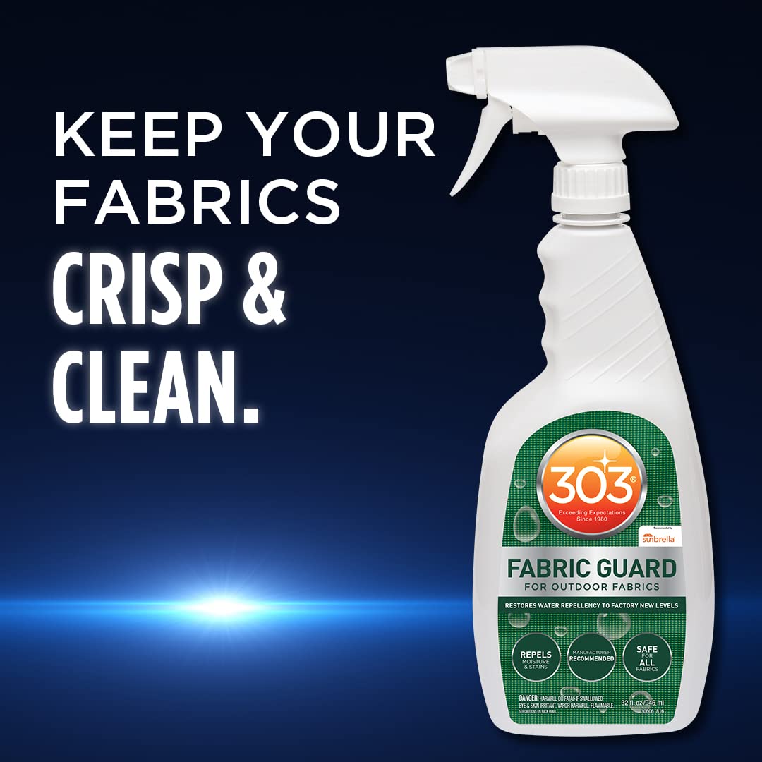303 Fabric Guard - Restores To Water and Stain Repellency Factory New Levels, Simple and Easy To Use, Manufacturer Recommended, Safe For All Fabrics, 32oz (30606CSR)
