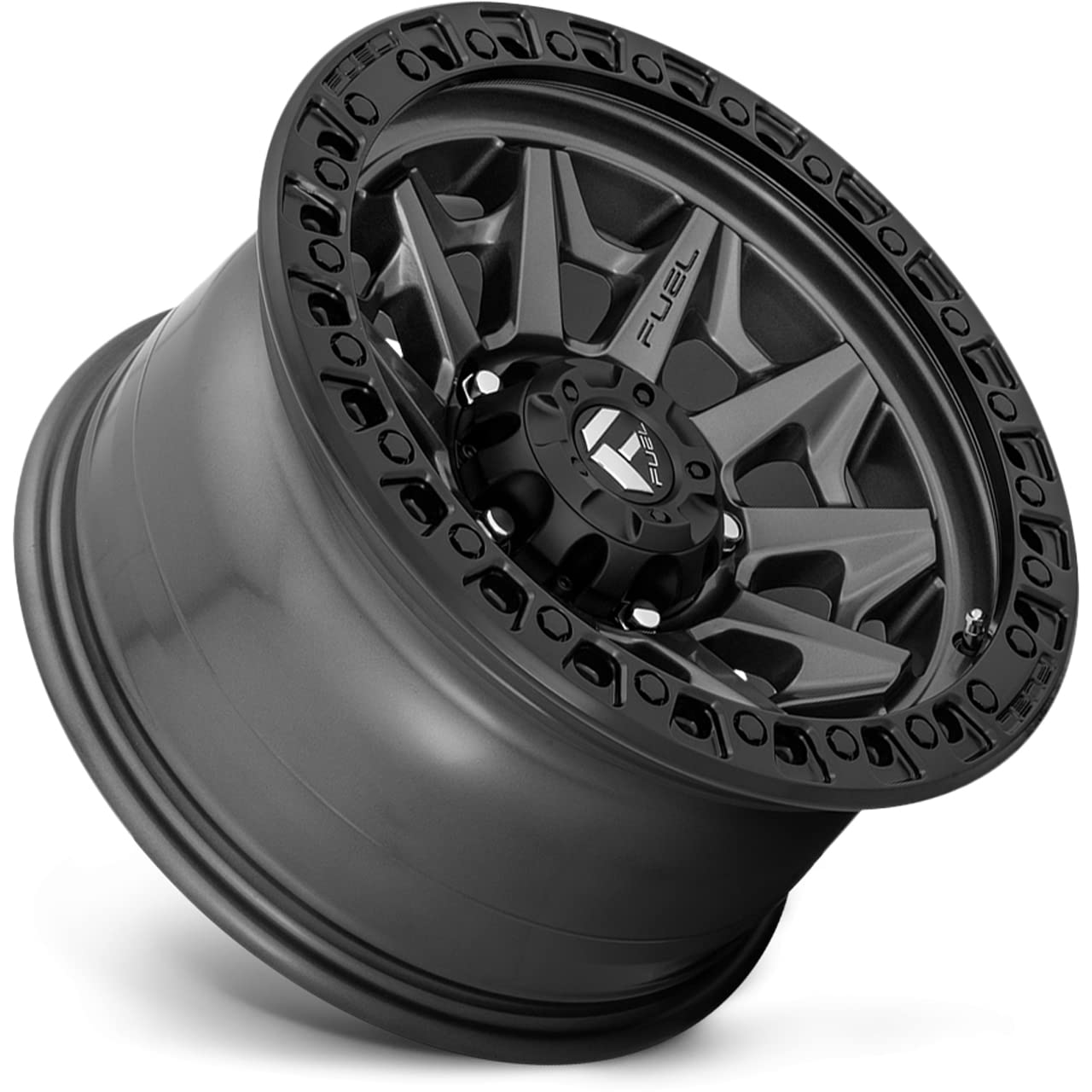 FUEL OFF-ROAD 17X9 COVERT 6X135 4.53-12mm MATTE GUN METAL BLACK BEAD RING - D71617908945