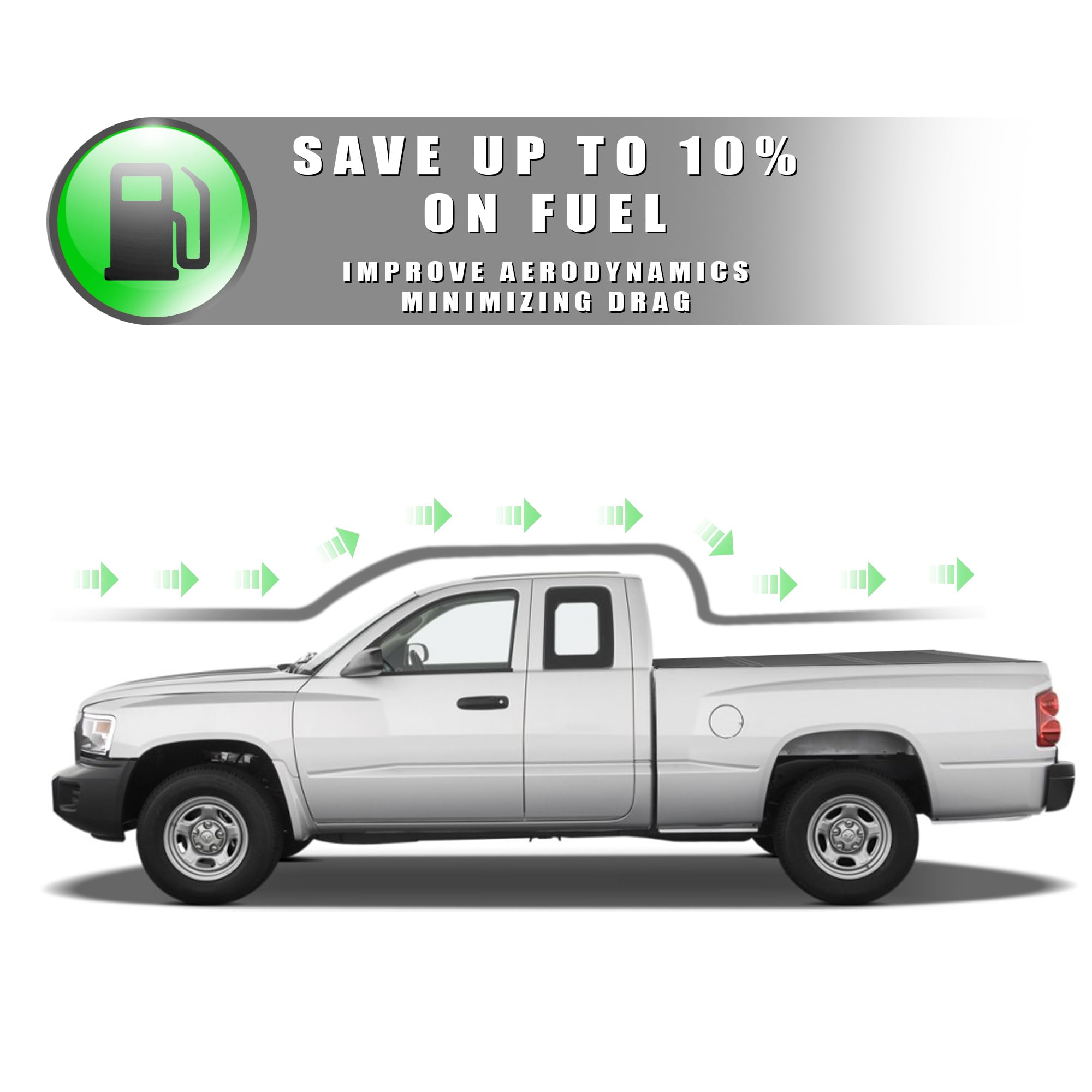 Armordillo Low Profile Hard Tri-Fold Bed Cover Dodge Dakota Fits 2005-2010 / Ram Dakota Fits 2011 / Mitsubishi Raider Fits 2006-2009 6.5ft (78") Bed | CoveRex TFX | 8705254