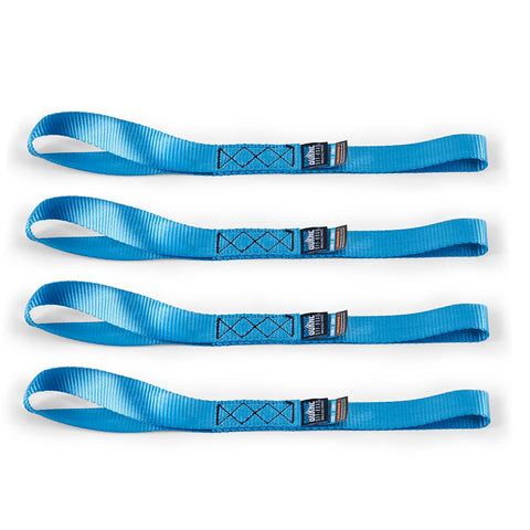 Heavy-Duty Borne Off-Road Ratchet Tie-Down Kit (4-Pack), Blue