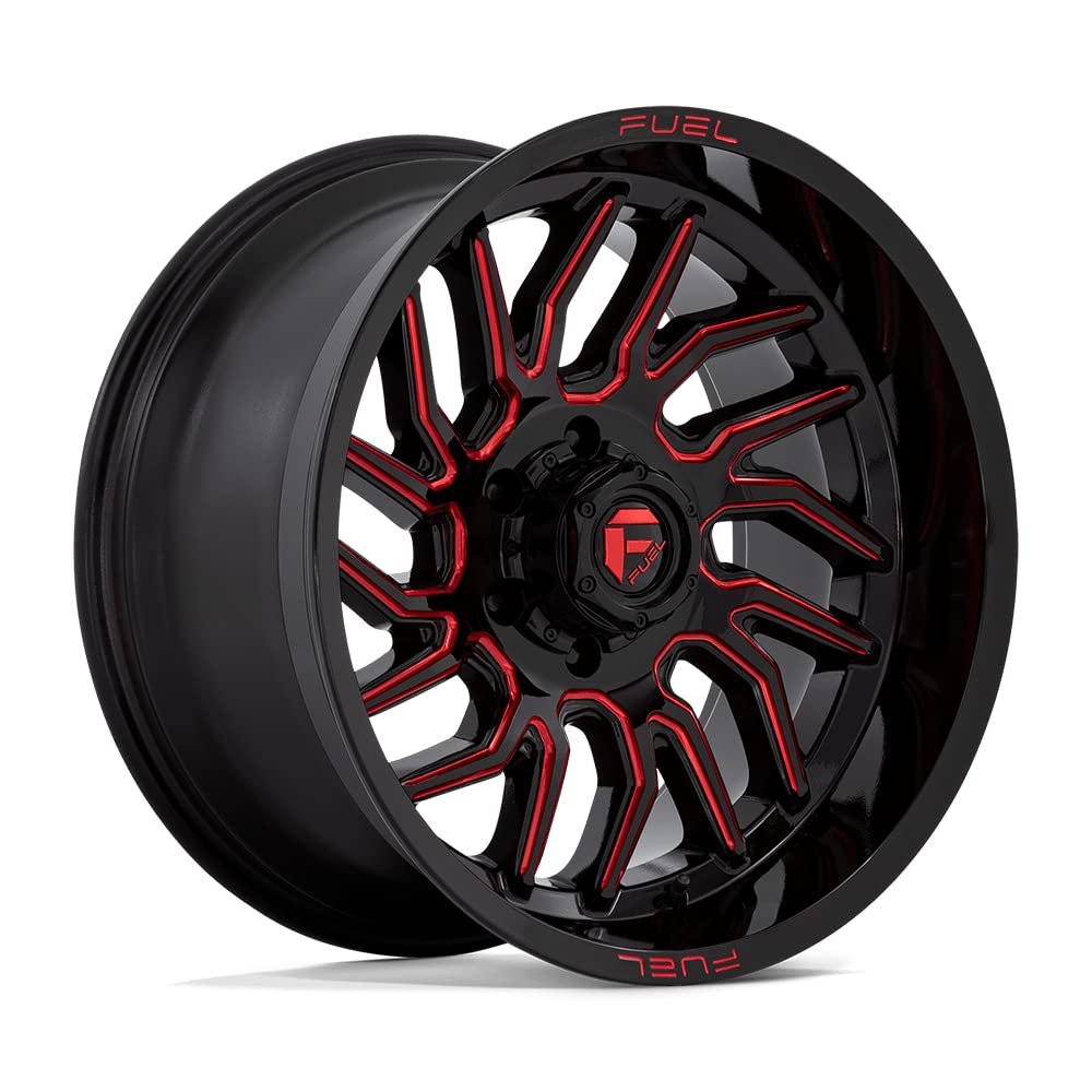 D808 HURRICANE FUEL OFF-ROAD 20X10, 6X5.5, 4.79, 18mm GLOSS BLACK MILLED RED TINT - D80820008447