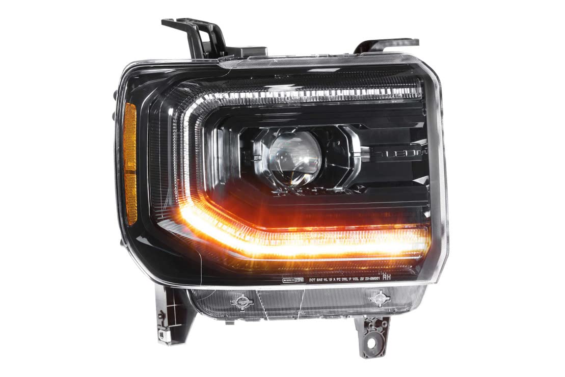 Morimoto XB LED Headlight Upgrade Housing, Fits 2014-2018 GMC Sierra, Plug and Play Replacement, DOT Approved LED Assembly with Switchback Sequential Turn Signals Pair of Headlights (LF544)